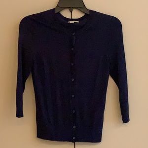 LIKE NEW WORN ONCE Halogen Navy Classic Cardigan